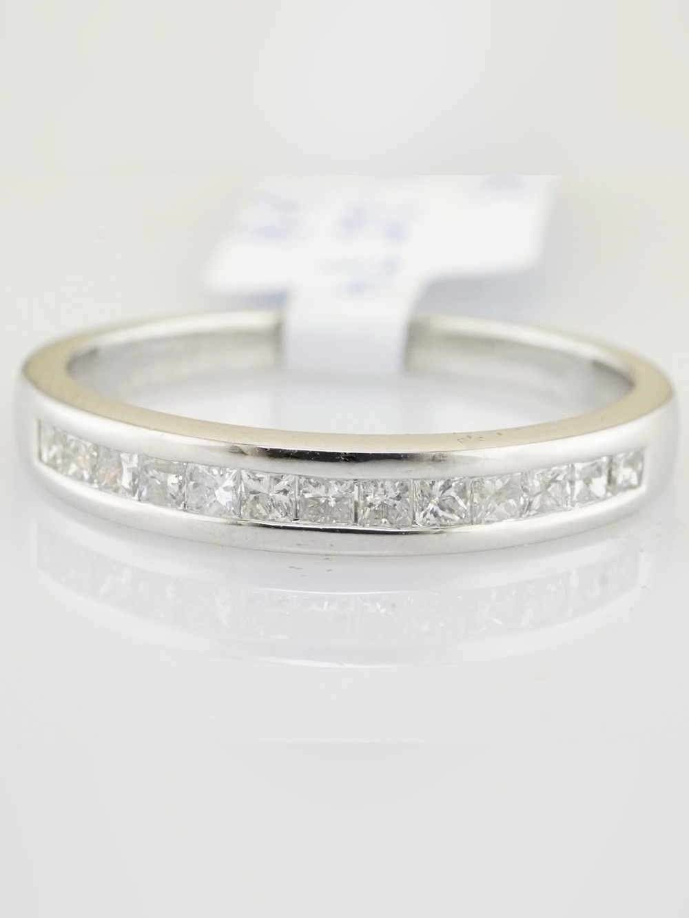 14k white gold natural diamond wedding band / anniversary band
